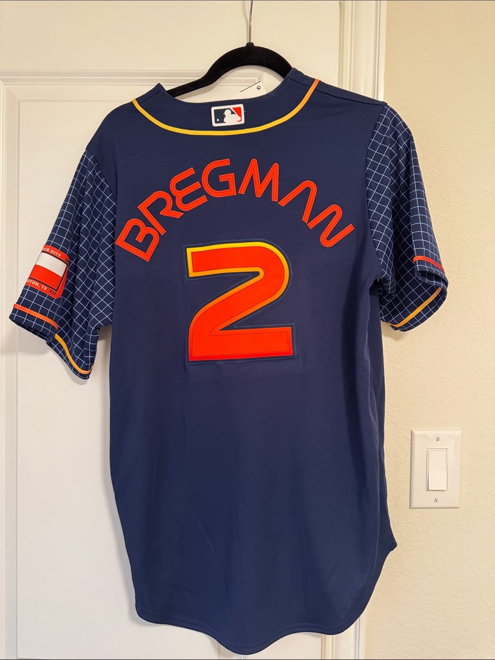NWT MLB Houston Astros Nike Space City Alex Bregman Baseball Jersey Blue